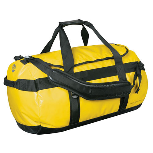 Load image into Gallery viewer, Stormtech Waterproof Gear Bag - Large, featuring black straps and additional handles, designed for durability with a spacious 142-litre capacity, perfect for safely carrying essentials in active, demanding environments.