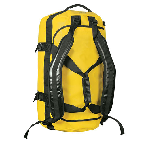 Load image into Gallery viewer, Stormtech Waterproof Gear Bag - Large, featuring a robust design with adjustable padded shoulder straps for backpack use, ID pocket, and additional handles, ideal for safeguarding essentials during work or leisure activities.