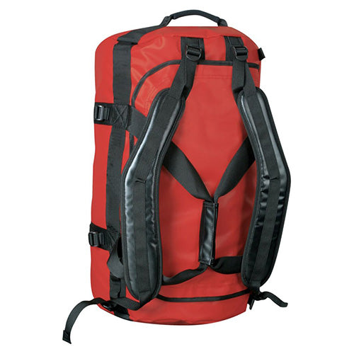 Load image into Gallery viewer, Stormtech Waterproof Gear Bag - Medium, featuring a robust waterproof design with adjustable padded shoulder straps for backpack-style carrying, ideal for securing essentials safely during active work or travel.