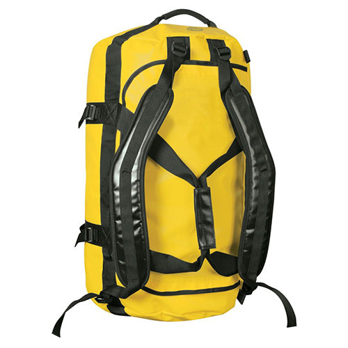 Load image into Gallery viewer, Stormtech Waterproof Gear Bag - Medium, featuring a rugged design with adjustable padded shoulder straps, an ID pocket, and additional handles. Ideal for keeping essentials dry and secure with an 88.5-litre capacity.