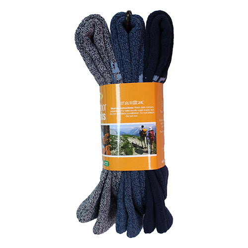 Load image into Gallery viewer, Grisport Mens Outdoor Socks Pack/3 displayed in a bundled package, ideal for keeping feet comfortable and warm. These shin-height, ribbed socks are perfect for outdoor activities, aligning with Active Safety's focus on durable workwear.