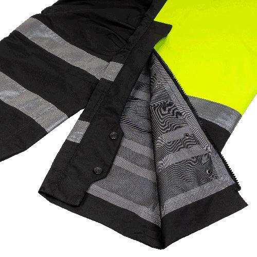 Load image into Gallery viewer, Stoney Creek UltraLITE Overtrouser features a close-up of its reflective design and zipper, highlighting its technical 3-layer polyester construction. Ideal for staying dry on worksites during unexpected rain.
