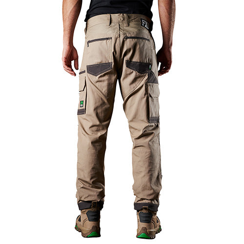 Load image into Gallery viewer, FXD WP-1 Original Work Pant displayed on a man, showcasing durable Tensile280™ cotton canvas and DURA500™ panels for enhanced tear and abrasion resistance, ideal for safety and workwear needs.