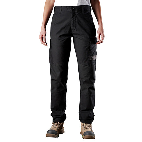 FXD WP-3W Women's Stretch Work Pant being worn, showcasing its tailored fit for women, designed for durability and comfort in demanding work environments. Ideal for skilled tradeswomen seeking functional workwear.
