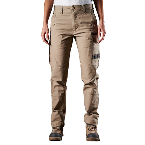 FXD WP-3W Women's Stretch Work Pant showcased on a person, emphasizing fit and comfort for women tradies. Designed for durability and performance in active work environments.