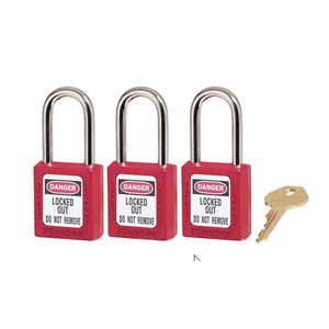 Master Lock 410 Zenex Thermoplastic Padlock KA, 38mm, Red: Pack/3 image
