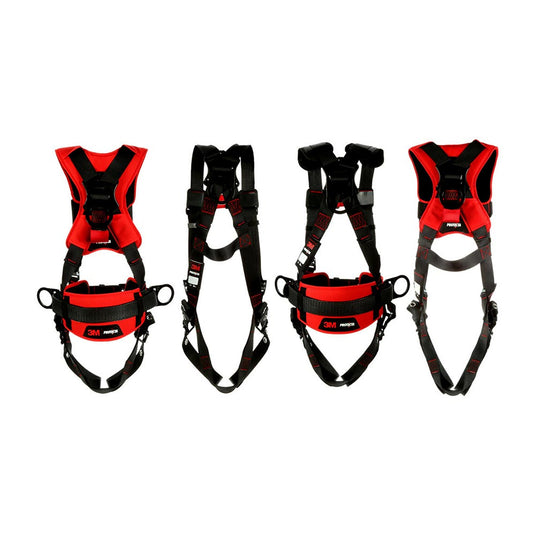3M Protecta P200 All Purpose Harness with Padding, Red/Black