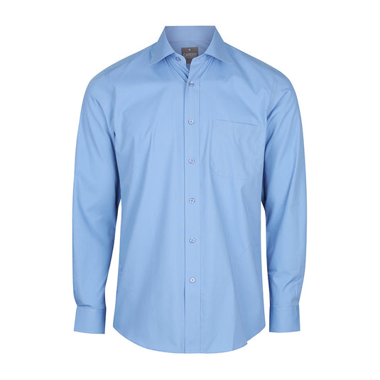 Nicholson Mens Premium Poplin Long Sleeve Shirt