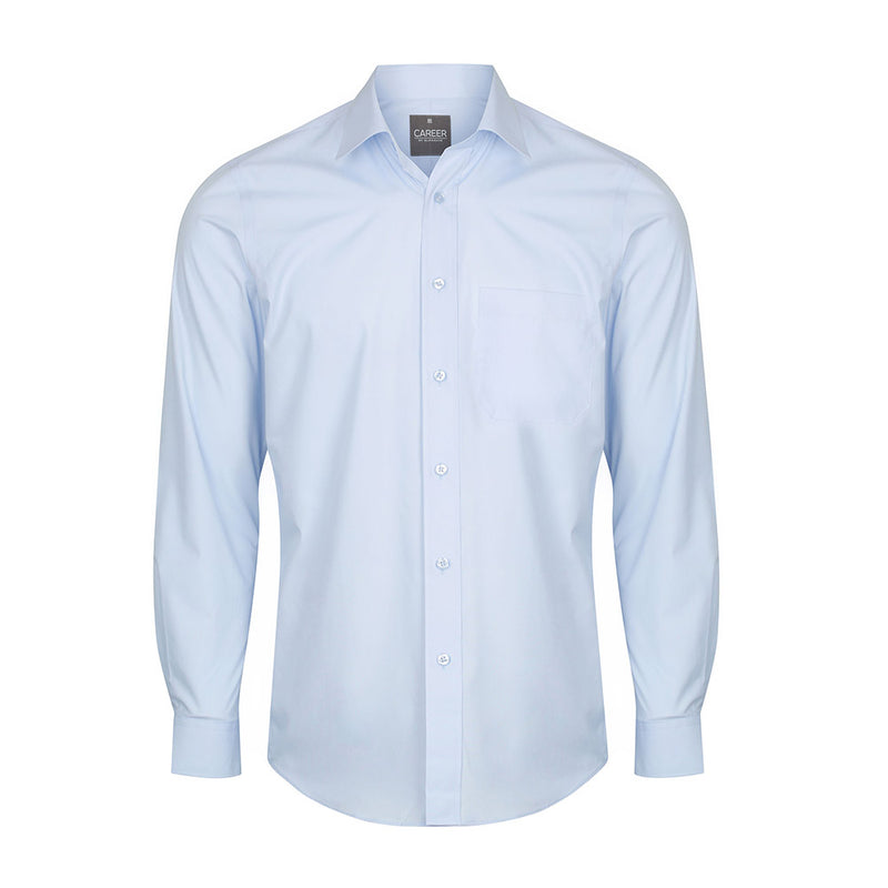 Load image into Gallery viewer, Nicholson Mens Premium Poplin Long Sleeve Shirt
