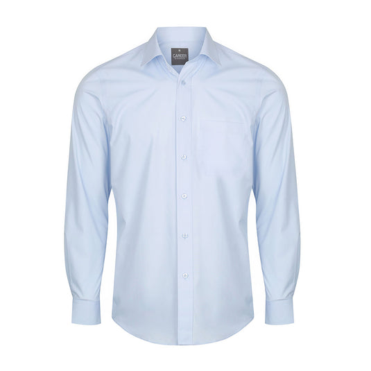 Nicholson Mens Premium Poplin Long Sleeve Shirt