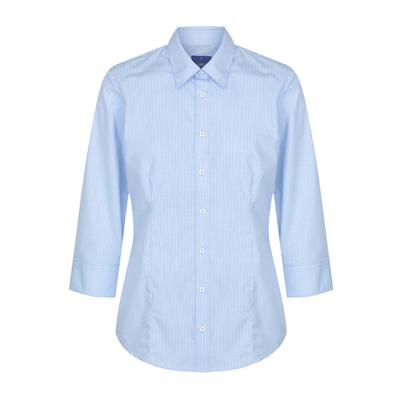 Load image into Gallery viewer, Wesgarth Womens Gingham 3/4 Sleeve Shirt
