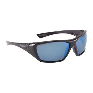 Bolle Hustler Polarised Safety Glasses: Blue Mirror image