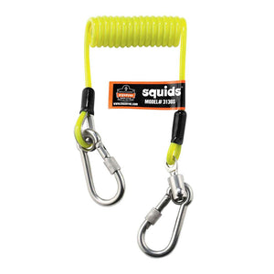 Ergodyne Squids 3130S Coiled Cable Lanyard 0.9kg, Lime image