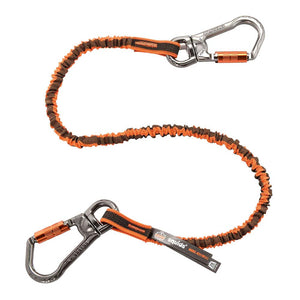 Ergodyne Squids 3119F(x) Dual Carabiner With Swivel Tool Lanyard 11.3kg, Orange image