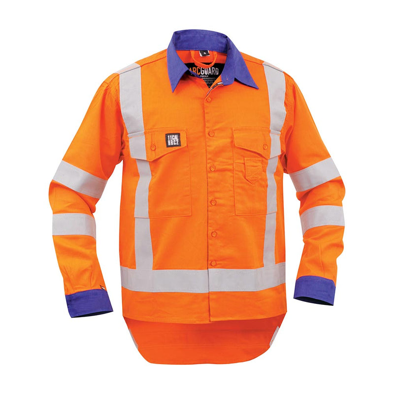 Load image into Gallery viewer, Arcguard 11 Cal TTMC Long Sleeve Shirt, Royal Blue/Orange

