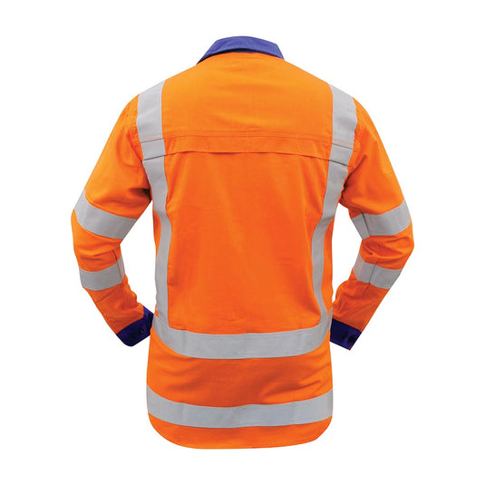 Arcguard 11 Cal TTMC Long Sleeve Shirt, Royal Blue/Orange