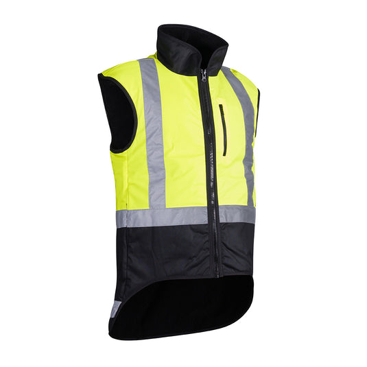 Hi Vis Wax Oilskin Sleeveless Vest