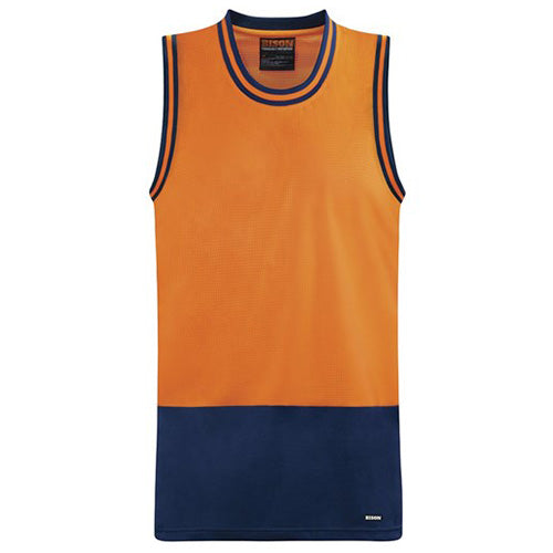 Load image into Gallery viewer, Bison Singlet Day Only, Orange/Navy
