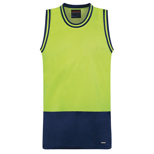 Load image into Gallery viewer, Bison Singlet Day Only, Yellow/Navy
