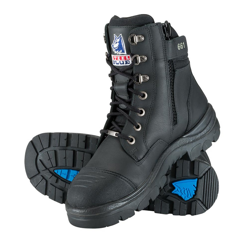 Load image into Gallery viewer, Steel Blue Southern Cross Zip Safety Boots, Black
