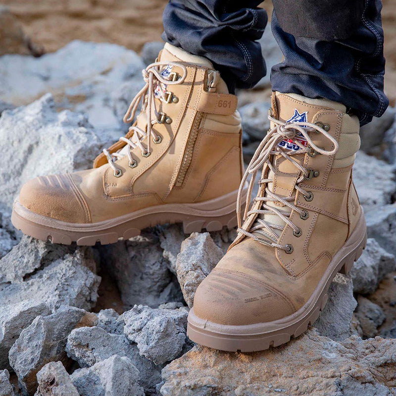 Load image into Gallery viewer, Steel Blue Southern Cross Zip Safety Boots, Sand
