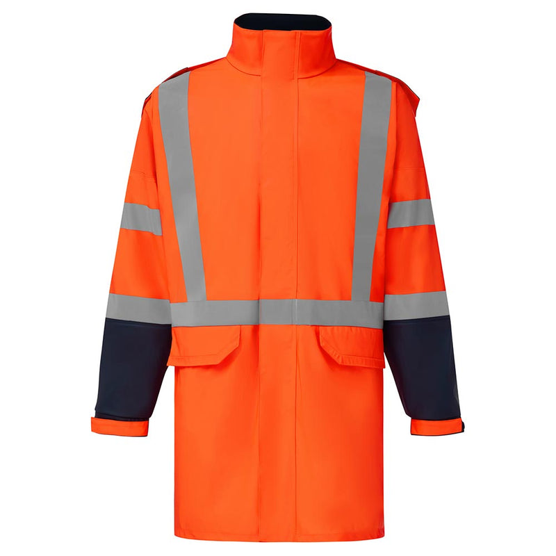 Load image into Gallery viewer, Bison Stamina PU Stretch TTMC-W X-Back Rain Jacket, Orange
