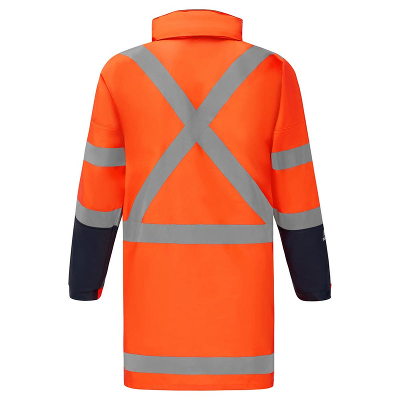 Load image into Gallery viewer, Bison Stamina PU Stretch TTMC-W X-Back Rain Jacket, Orange
