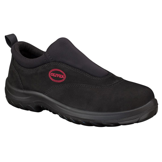 Oliver 34-610 Sports Slip On Safety Shoe, Black