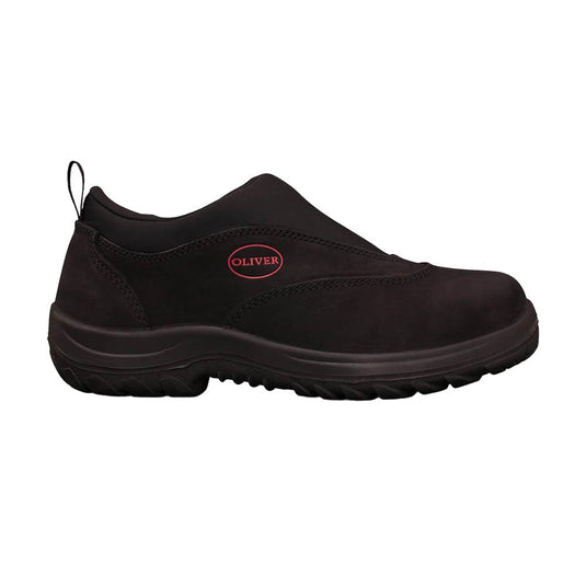 Oliver 34-610 Sports Slip On Safety Shoe, Black