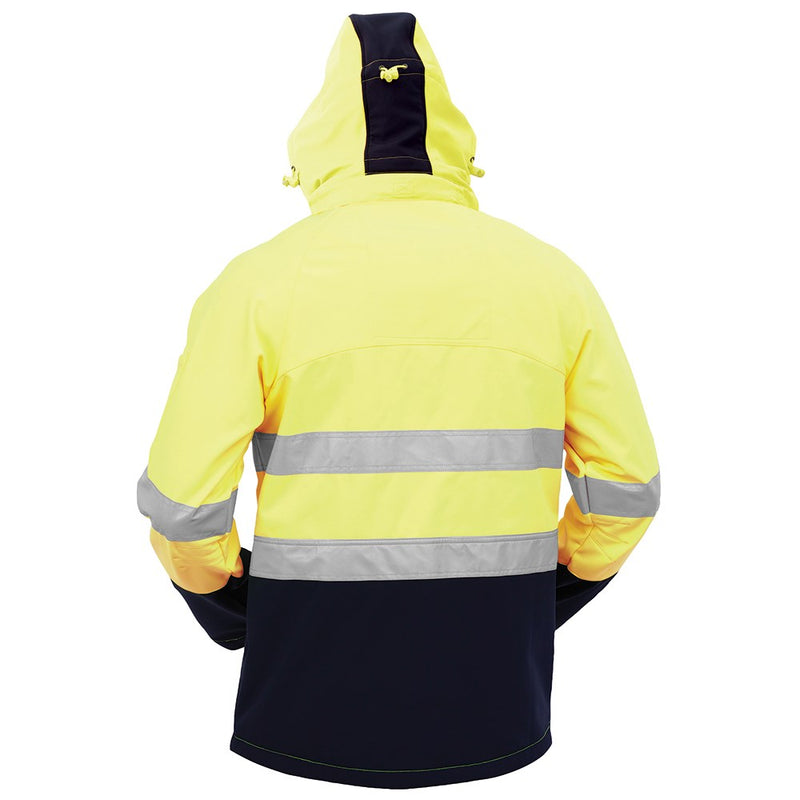 Load image into Gallery viewer, Bison Stamina Hi Vis Taped Soft Shell Jacket
