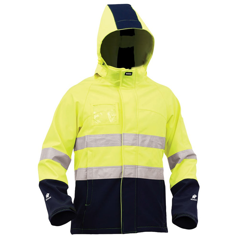 Load image into Gallery viewer, Bison Stamina Hi Vis Taped Soft Shell Jacket
