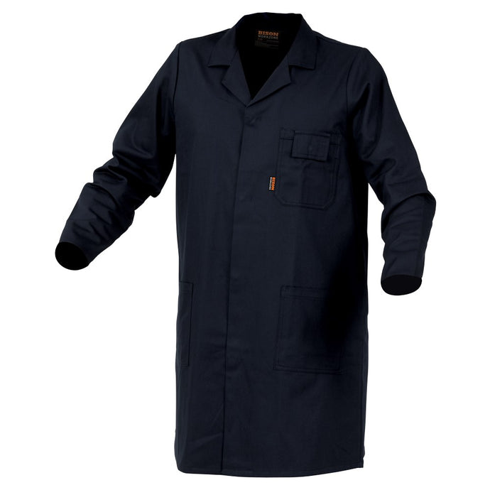 Bison Cotton Domed Dustcoat, Navy