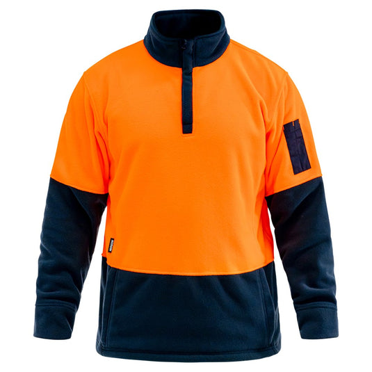 Bison Hi Vis 1/4 Zip Polar Fleece