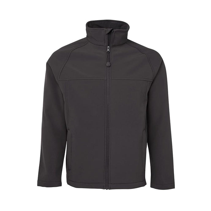 JB’s Layer Soft Shell Jacket features a sleek full-zip design with a stand-up collar, zip-hand pockets, and a micro fleece lining, offering waterproof protection and stretch for active workplace safety.