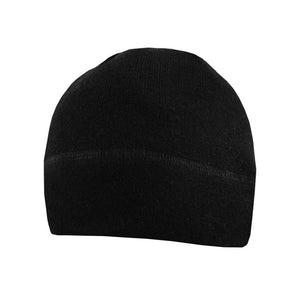 Natural Merino Wool Beanie: Black image