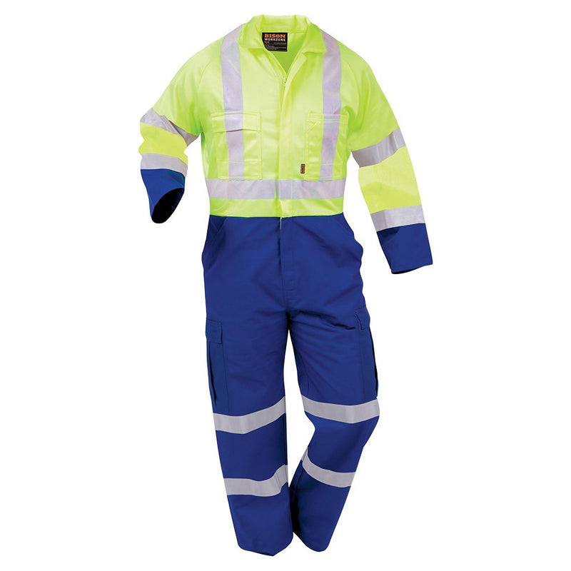 Load image into Gallery viewer, Bison Hi Vis Polycotton Taped Zip Overalls
