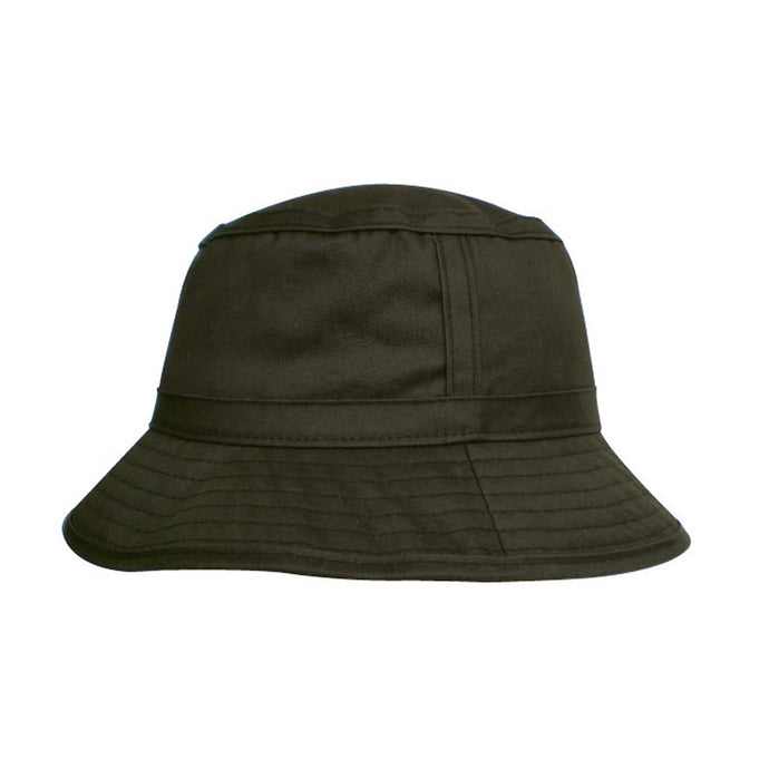 Oilskin Bucket Hat, Dark Brown