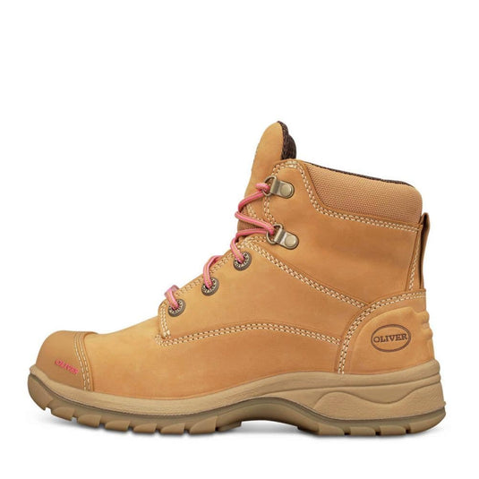 Oliver 49-432Z Womens Zip Sided Safety Boot, Wheat
