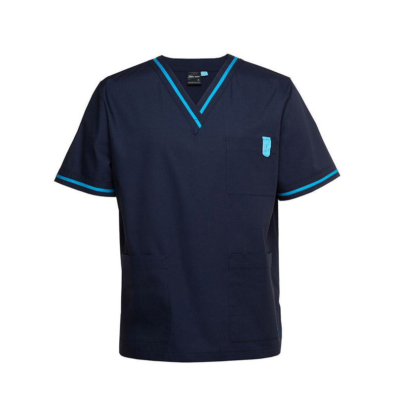 Load image into Gallery viewer, JB’s Contrast Unisex Scrubs Top
