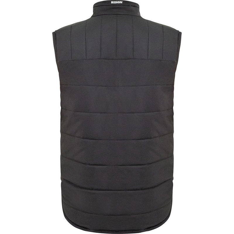 Load image into Gallery viewer, Bison Stamina Eco Taped Puffer Vest, showcasing durable design with rip-stop fabric and Ultra-Flect™ tape for flexibility. Features zippered chest pocket and is compatible with other Stamina jackets. Ideal for eco-conscious workwear.
