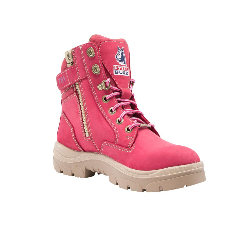 Load image into Gallery viewer, Steel Blue Ladies Southern Cross Zip Safety Boots, Pink
