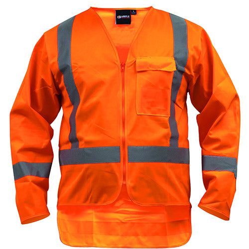 Load image into Gallery viewer, Bison X Back TTMC-W Zipped Long Sleeve Orange Vest
