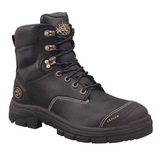 Oliver 55-345Z 150mm Zip Sided Safety Boot, Black