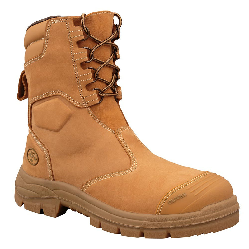 Load image into Gallery viewer, Oliver 55-385 200mm Hi-Leg Zip Sided Safety Boot, Wheat
