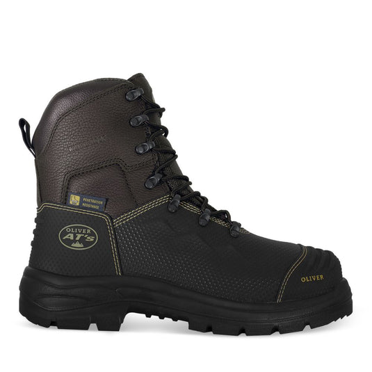 Oliver 64-490Z Caustic Zip Sided Safety Boot, Black