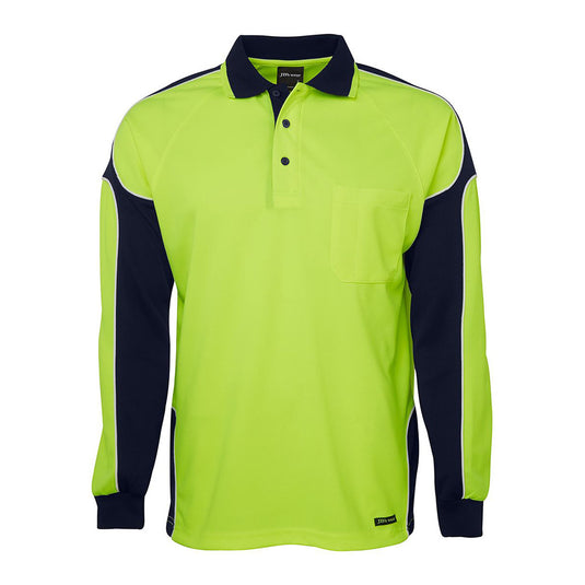 JB's Hi Vis Arm Panel L/S Polo Shirt