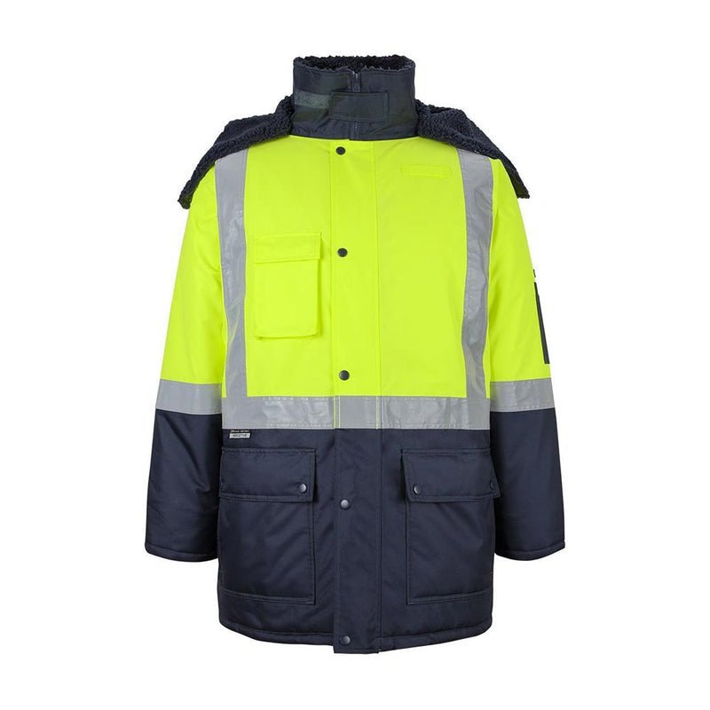 Load image into Gallery viewer, JB’s Hi Vis Taped Freezer Jacket, Lime/Navy
