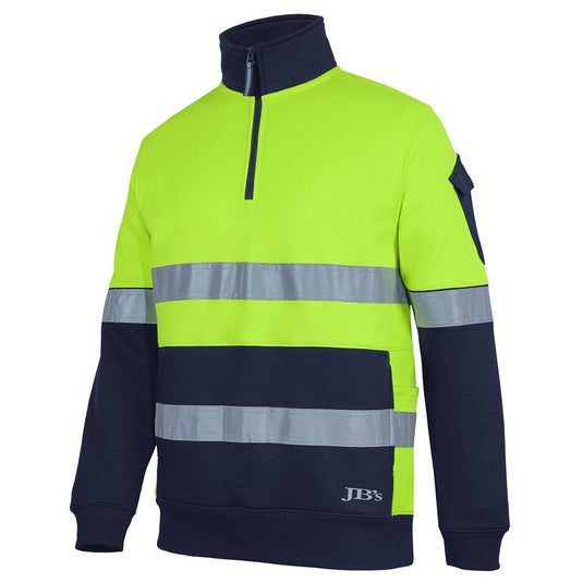 JB’s Hi Vis 350g Tapedt ½ Zip Fleece