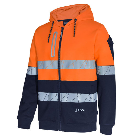 JB’s Hi Vis Segment Tape 450g Full Zip Hoodie