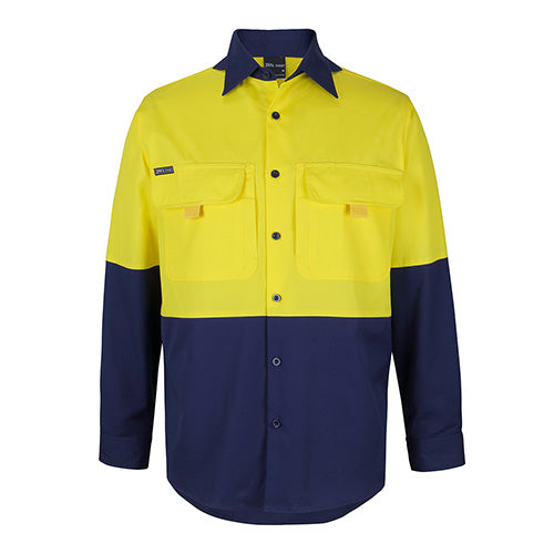 Load image into Gallery viewer, JB’s Hi Vis L/S Ripstop Work Shirt
